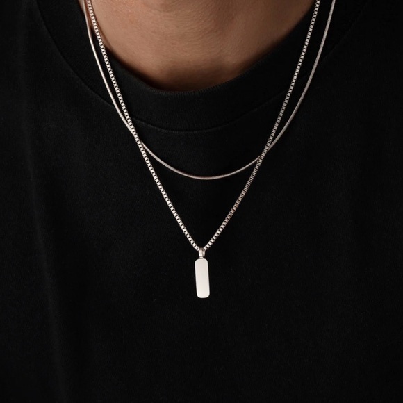 NEW Sylvian Grant minimal pendant necklace duo - Picture 2 of 9